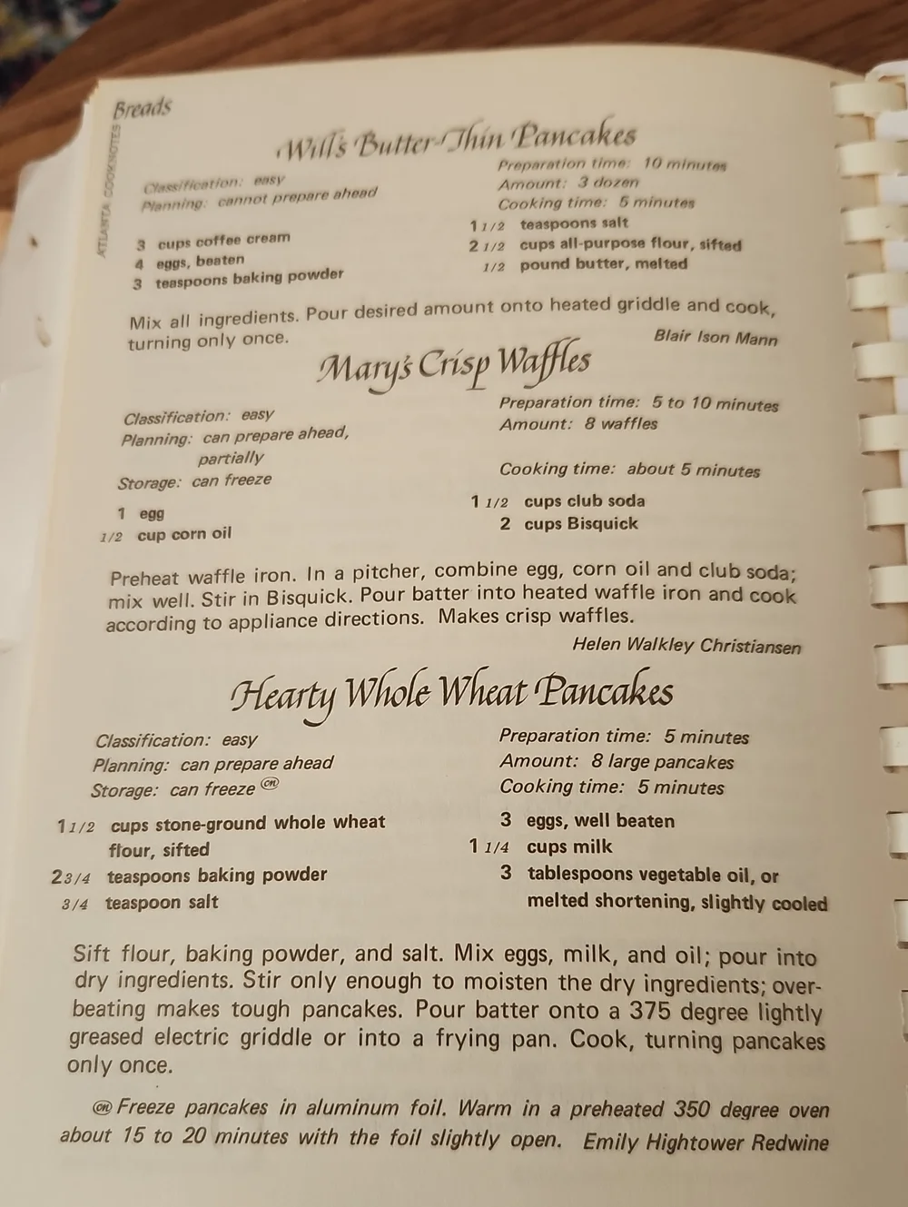 1993 Atlanta Cooknotes Junior League Vintage Southern Cookbook Georgia